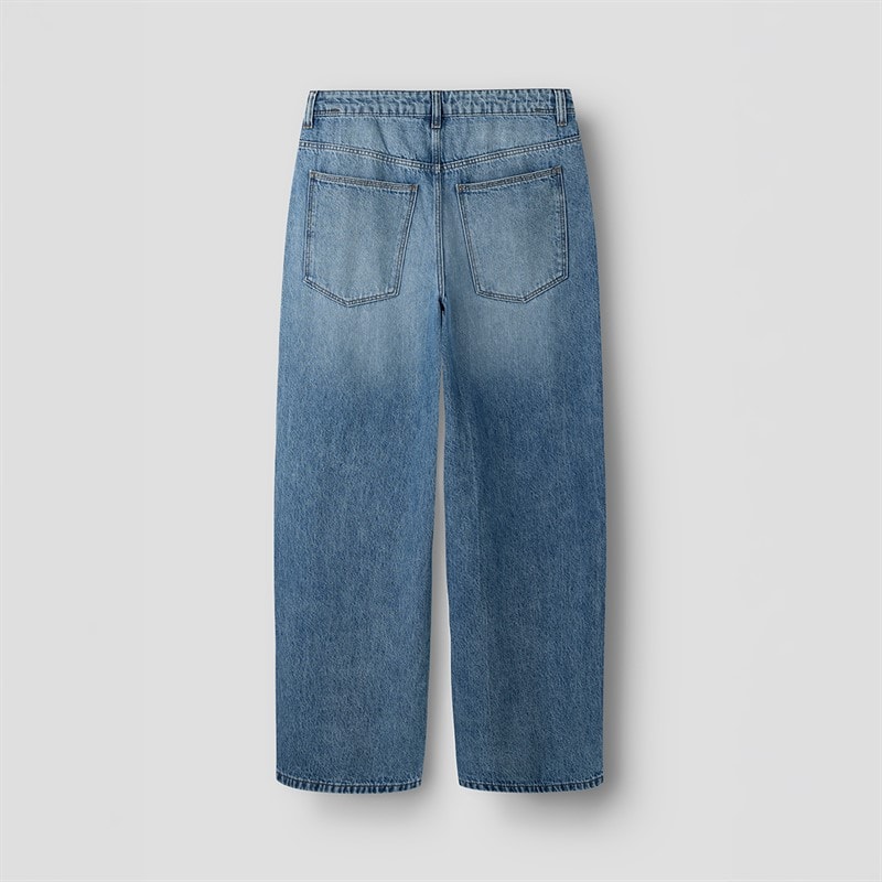 LMTD Drenge Birm Skate Løs Pasform Jeans Mellemblå denim - Billede 2
