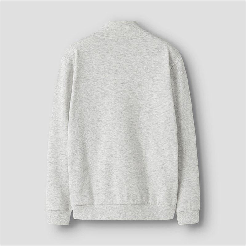 LMTD Drenge Nizu Half Zip Sweatshirt Lys grå melange - Billede 2