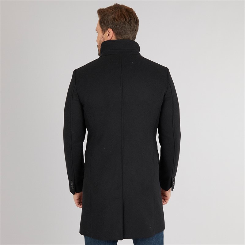 Feraud Herre Premium Funnel Neck Car Uld Sort - Billede 2