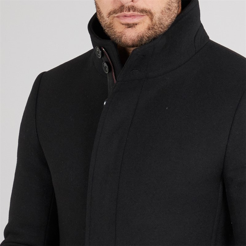 Feraud Herre Premium Funnel Neck Car Uld Sort - Billede 3