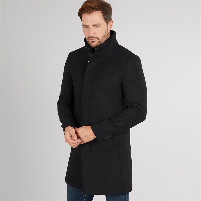 Feraud Herre Premium Funnel Neck Car Uld Sort - Billede 5