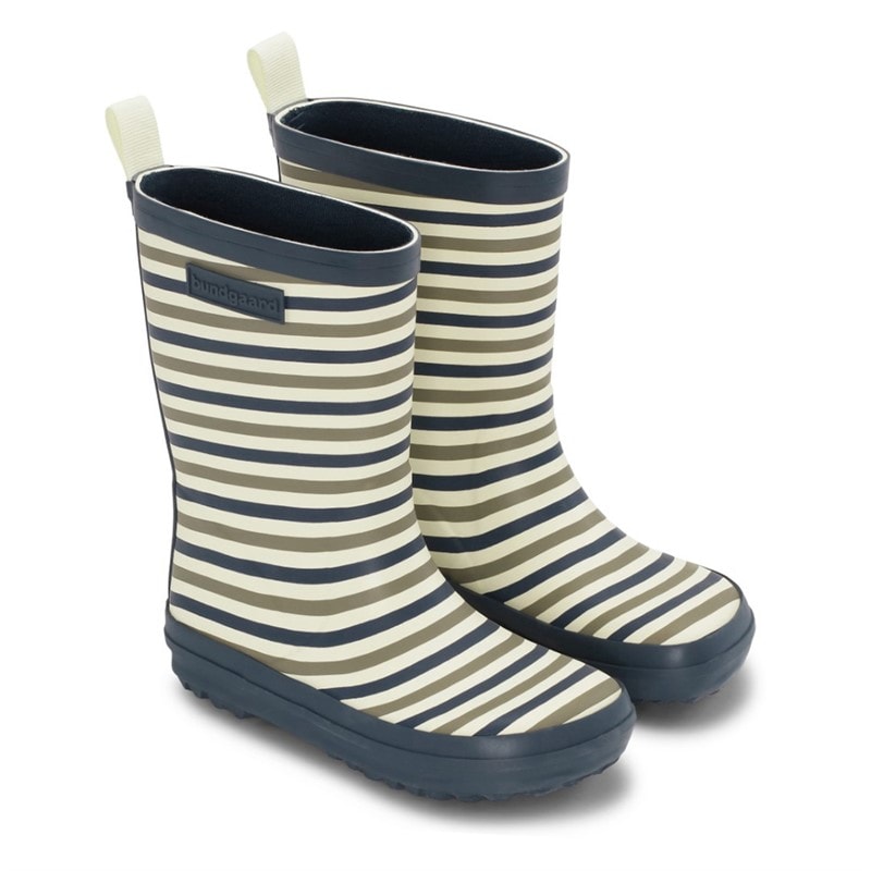 Bundgaard Børne Bungaard Charly Høj Gummistøvler Oceanic Stripe - Billede 1