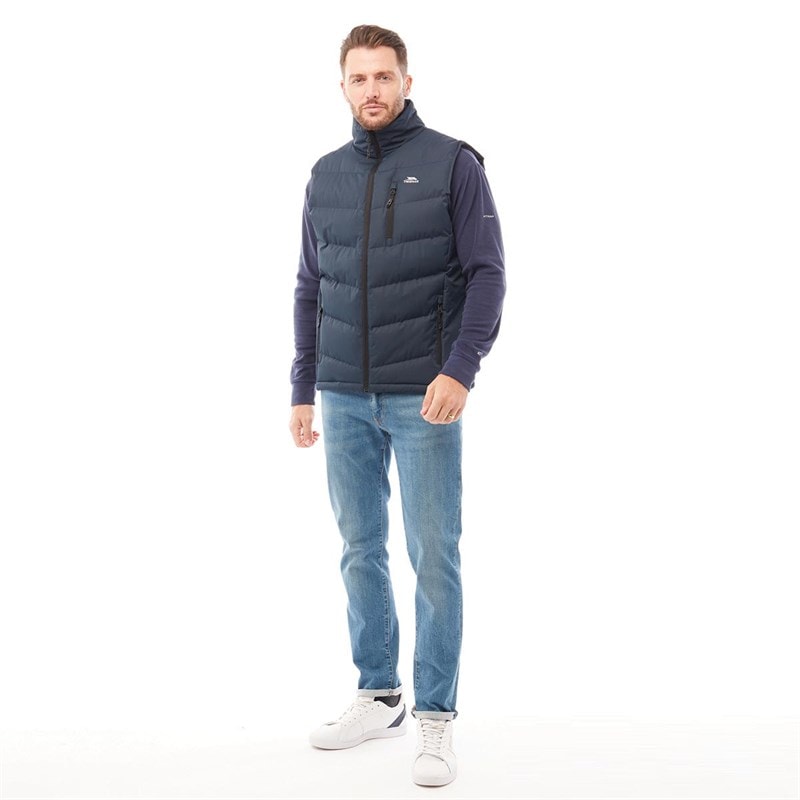 Trespass Herre Vatteret Brecker Gilet Vest Blå - Billede 3