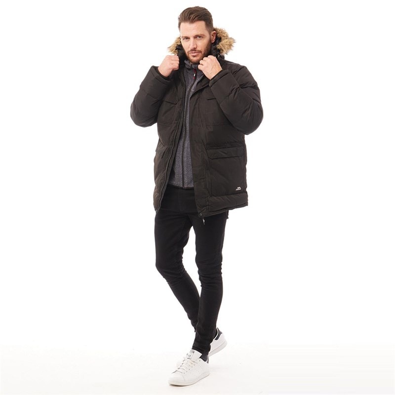 Trespass Herre Baldwin Isoleret Vandafvisende Parka Sort - Billede 3