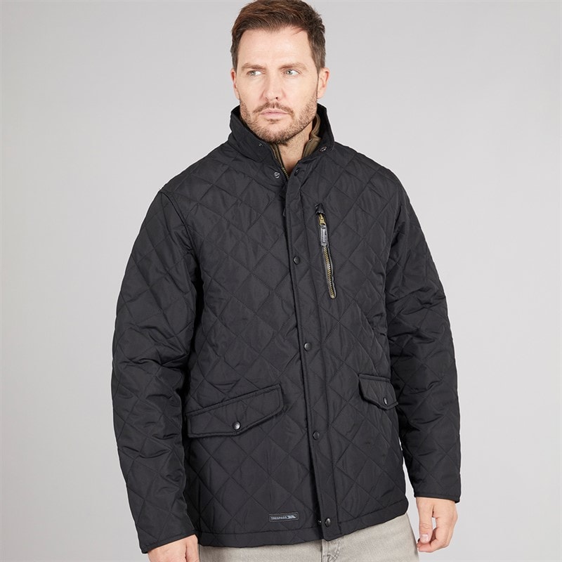 Trespass Herrer Argyle Vatteret Jakke Sort - Billede 5