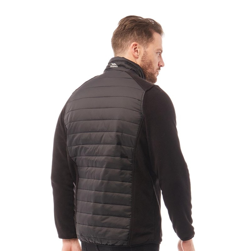 Trespass Herre Saunter Hybrid Polstret Jakke Sort - Billede 2