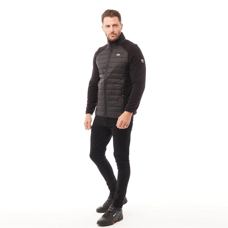 Trespass Herre Saunter Hybrid Polstret Jakke Sort - Billede 4