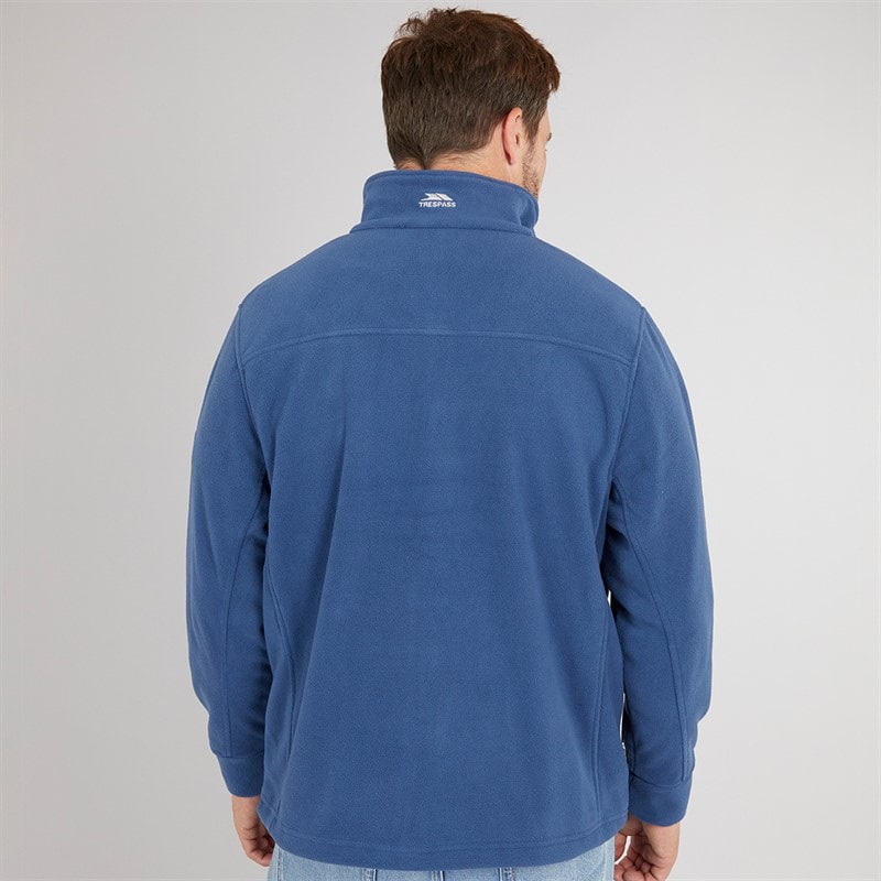 Trespass Herre Bernal Full Zip Fleece Jakke Blå Tone - Billede 2
