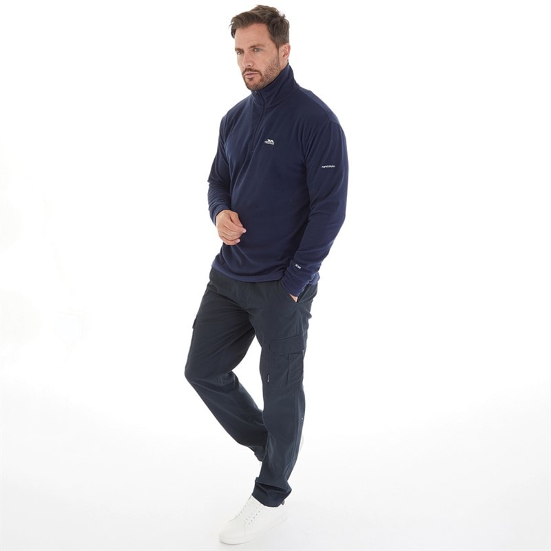 Trespass Herre Masonville 1/2 lynlås Micro Fleece Blå - Billede 5