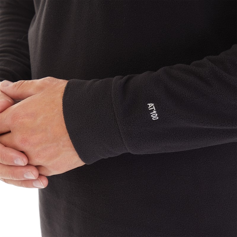 Trespass Herre Masonville 1/2 lynlås Mikro Fleece Sort - Billede 4