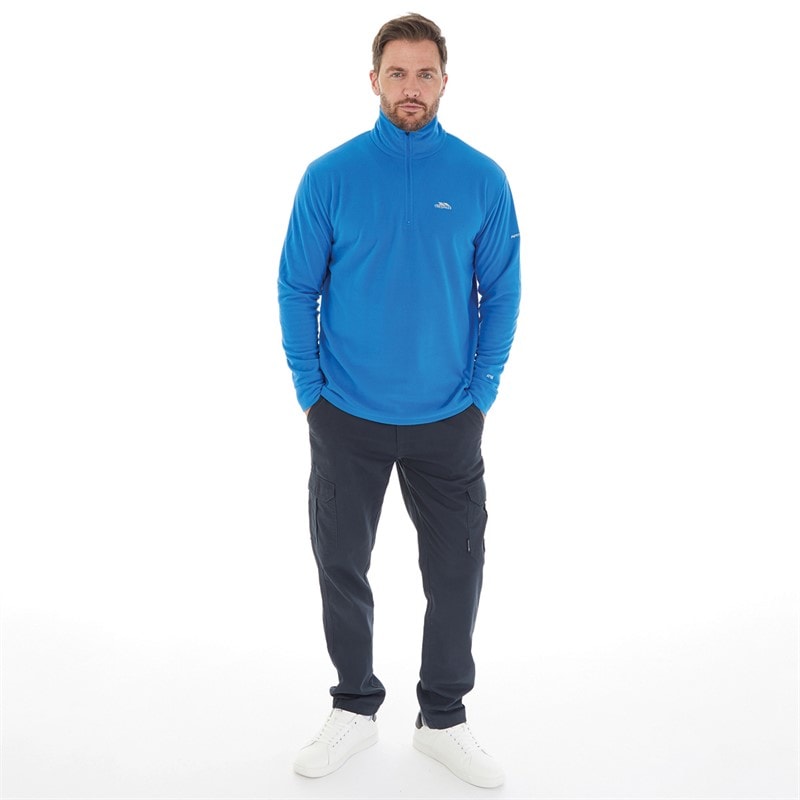 Trespass Herre Masonville 1/2 lynlås Mikro Fleece Blå - Billede 5