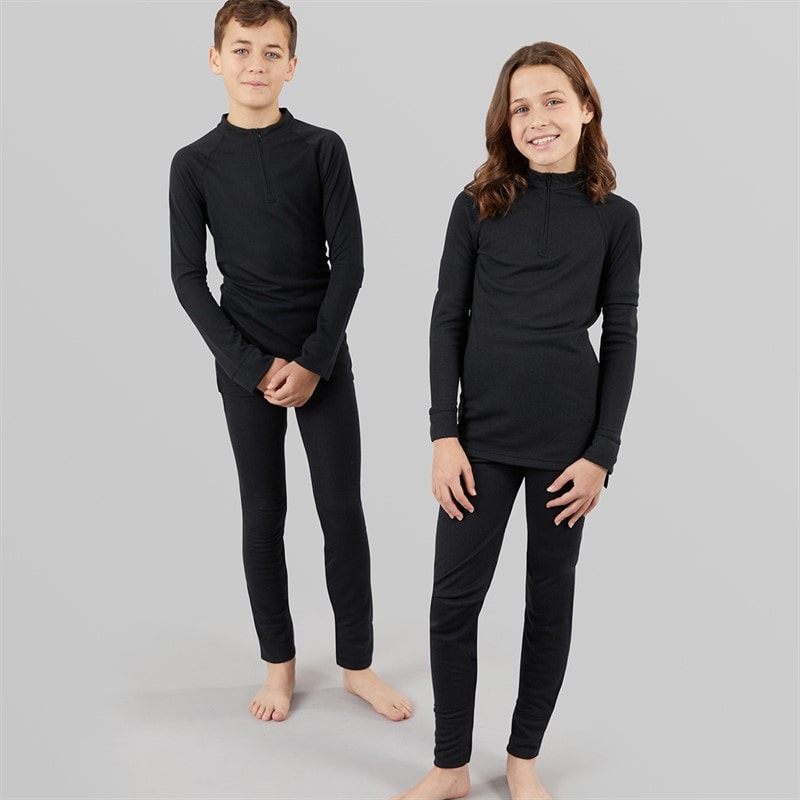 Trespass Junior Unite 360 Termisk Baselayer Sæt Sort