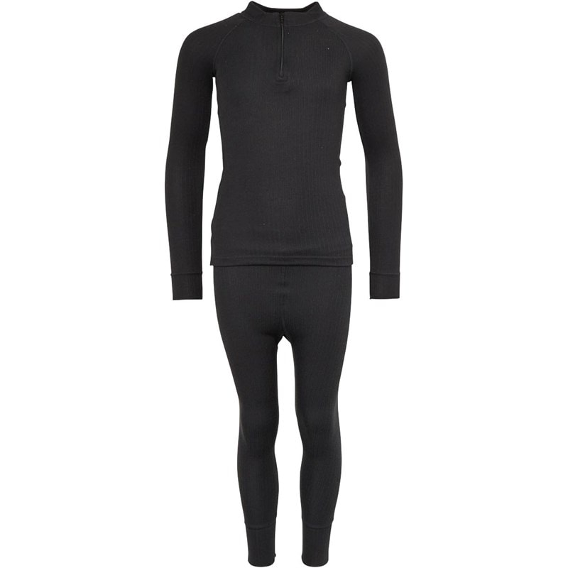 Trespass Junior Unite 360 Termisk Baselayer Sæt Sort - Billede 2