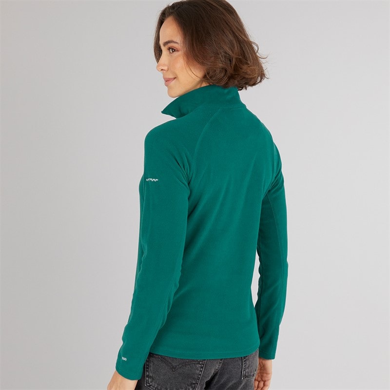 Trespass Dame Shiner 1/2 lynlås Mikro Fleece Teal - Billede 2