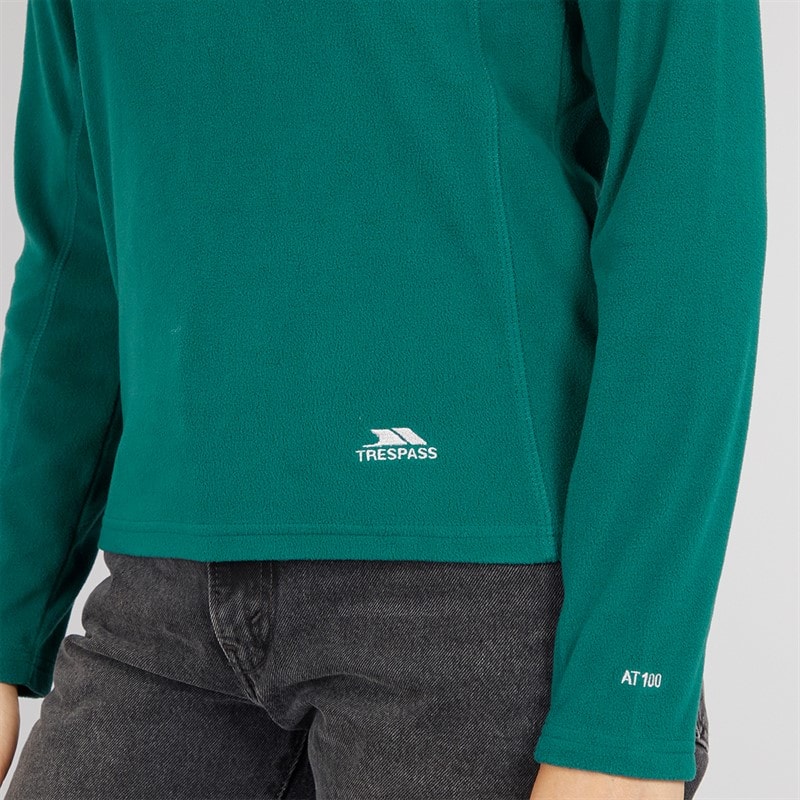 Trespass Dame Shiner 1/2 lynlås Mikro Fleece Teal - Billede 3