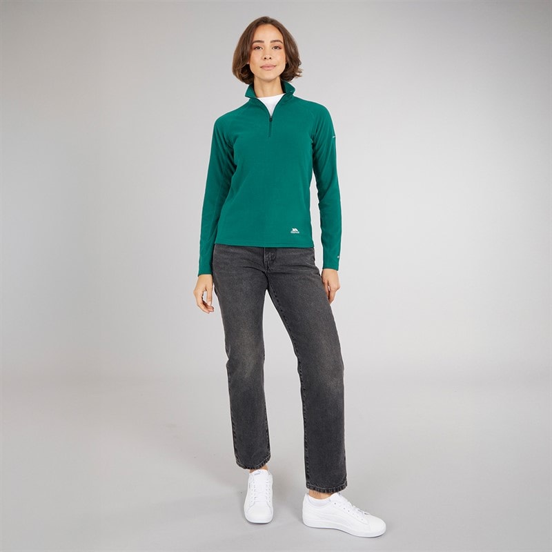 Trespass Dame Shiner 1/2 lynlås Mikro Fleece Teal - Billede 4