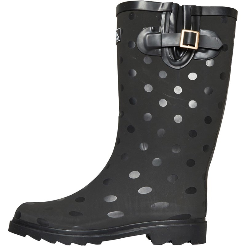 Trespass Dame Elena Pola Dot Print Wellington Gummistøvler Sort - Billede 2