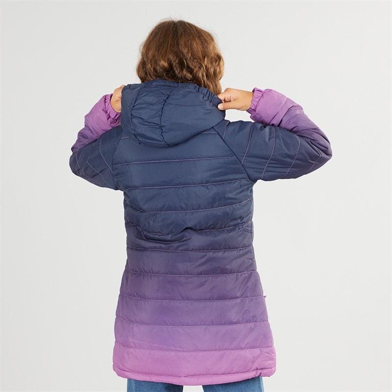 Trespass Pigejakke Destiny Ombre med hætte og polstring Dyb Pink Ombre - Billede 2
