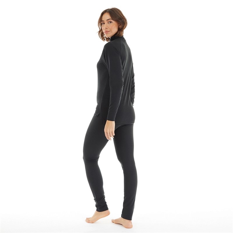 Trespass Dame Unite 360 Termisk Baselayer Sæt Sort - Billede 2