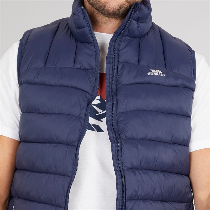 Trespass Herre Fergal Micro Polstret Vest Navy - Billede 3