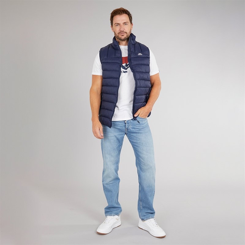 Trespass Herre Fergal Micro Polstret Vest Navy - Billede 4