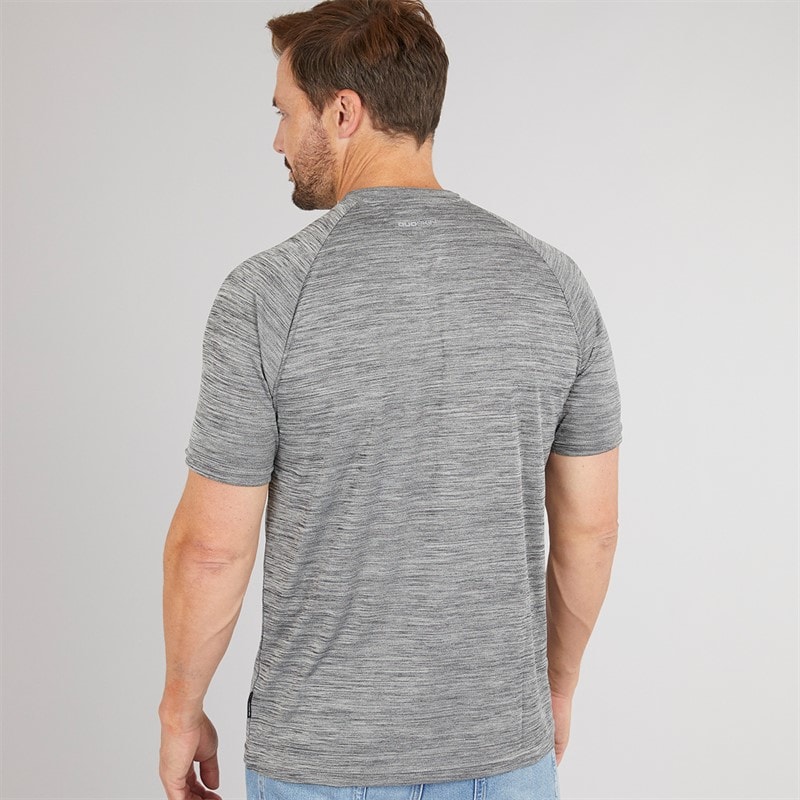 Trespass Herre Leecana Tech T-shirt Grå Melange - Billede 2