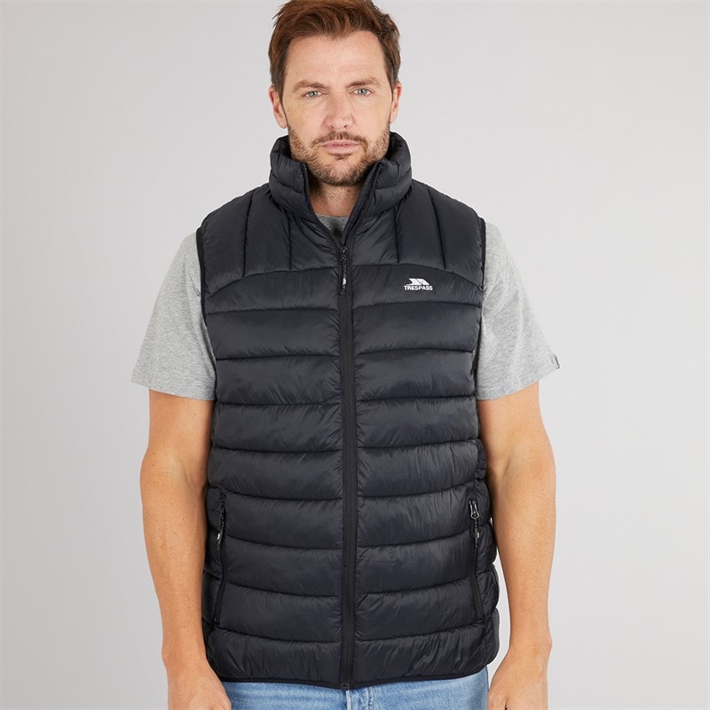 Trespass Herre Fergal Micro Polstret Vest Sort - Billede 3