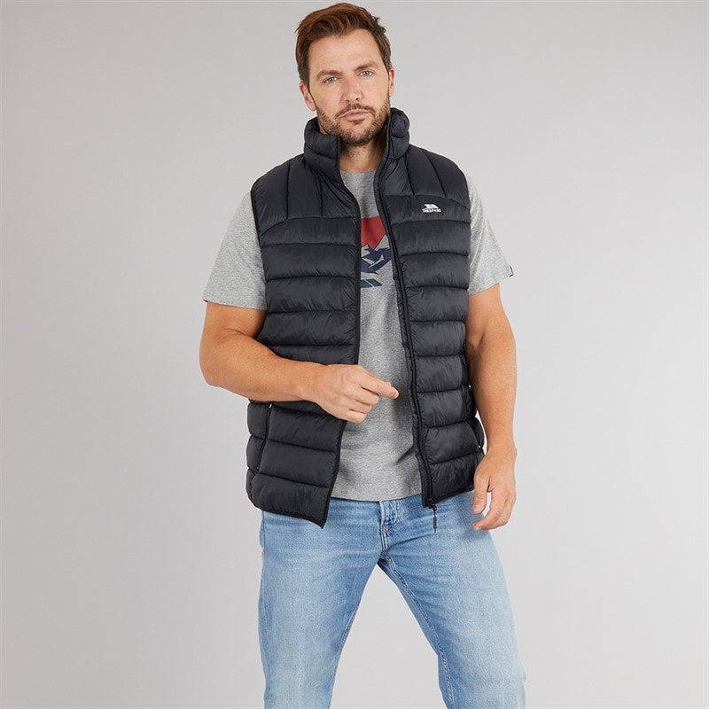 Trespass Herre Fergal Micro Polstret Vest Sort - Billede 4