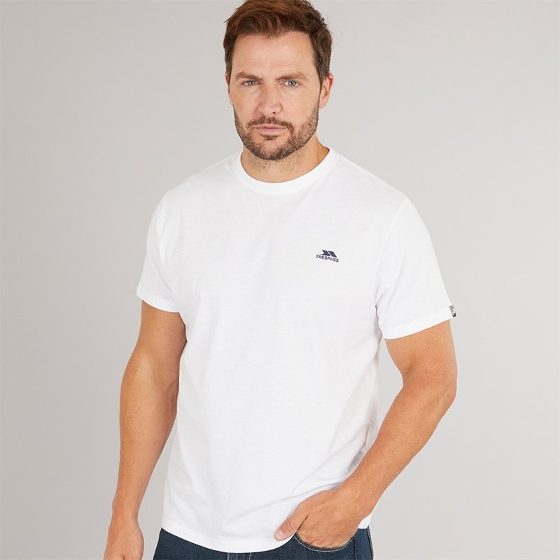 Trespass Herre Svensson Ryg Logo T-shirt Hvid - Billede 2