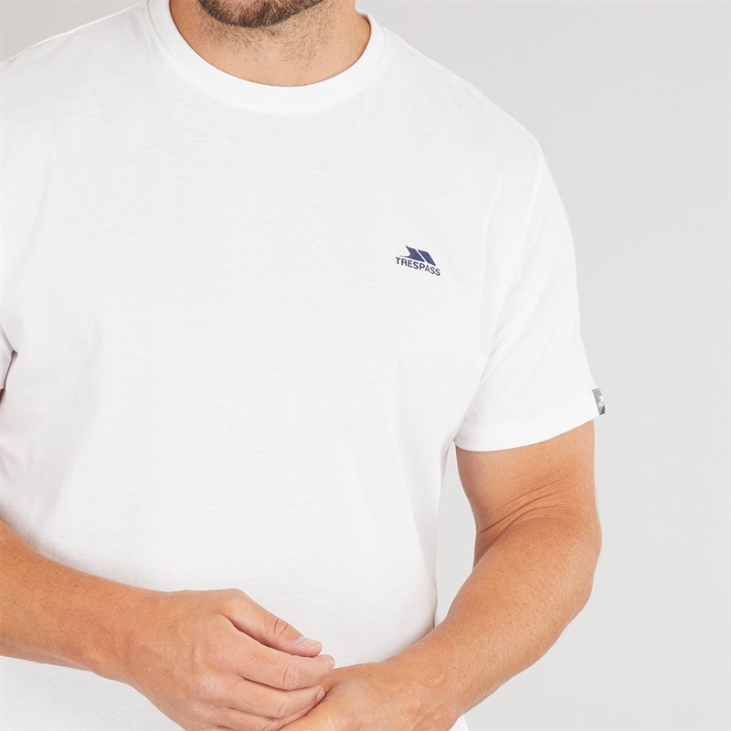 Trespass Herre Svensson Ryg Logo T-shirt Hvid - Billede 3