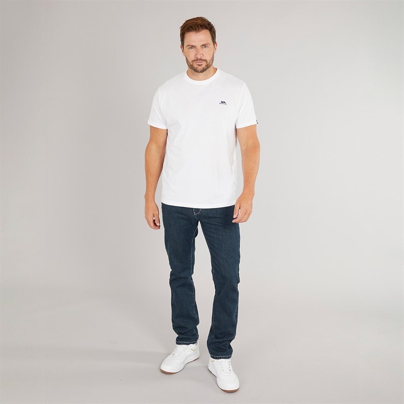 Trespass Herre Svensson Ryg Logo T-shirt Hvid - Billede 4