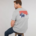 Trespass Herre Svensson Ryg Logo T-shirt Grå
