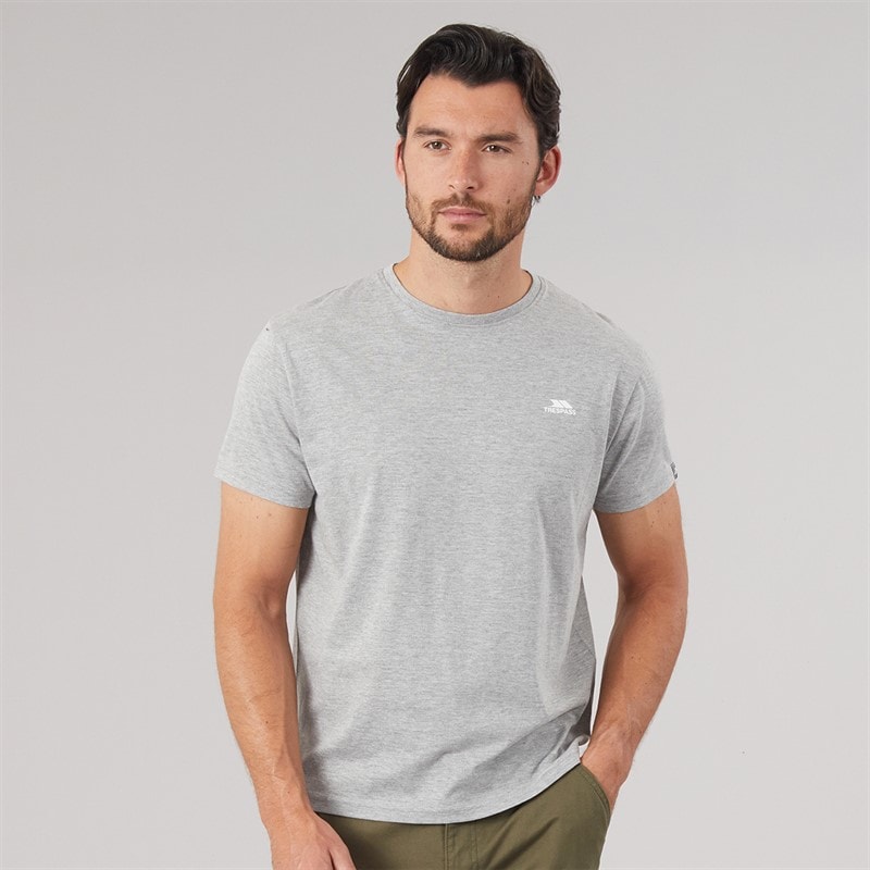 Trespass Herre Svensson Ryg Logo T-shirt Grå - Billede 2