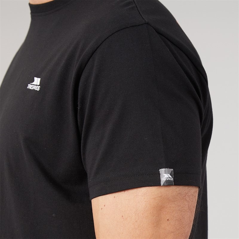 Trespass Herre Svensson Ryg Logo T-Shirt Sort - Billede 5