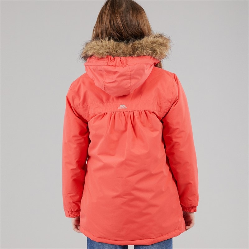 Trespass Piger Larission Isoleret Vandtæt Parka Soft Orange - Billede 2