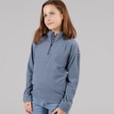 Trespass Junior Piger Meadows Halv Lynlås Fleece Navy / Pink Logo