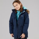 Trespass Junior Piger Larission Isoleret Vandtæt Parka Navy