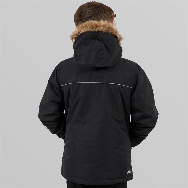 Trespass Junior Drenge Upsider Isoleret Vandtæt Parka Sort - Billede 2