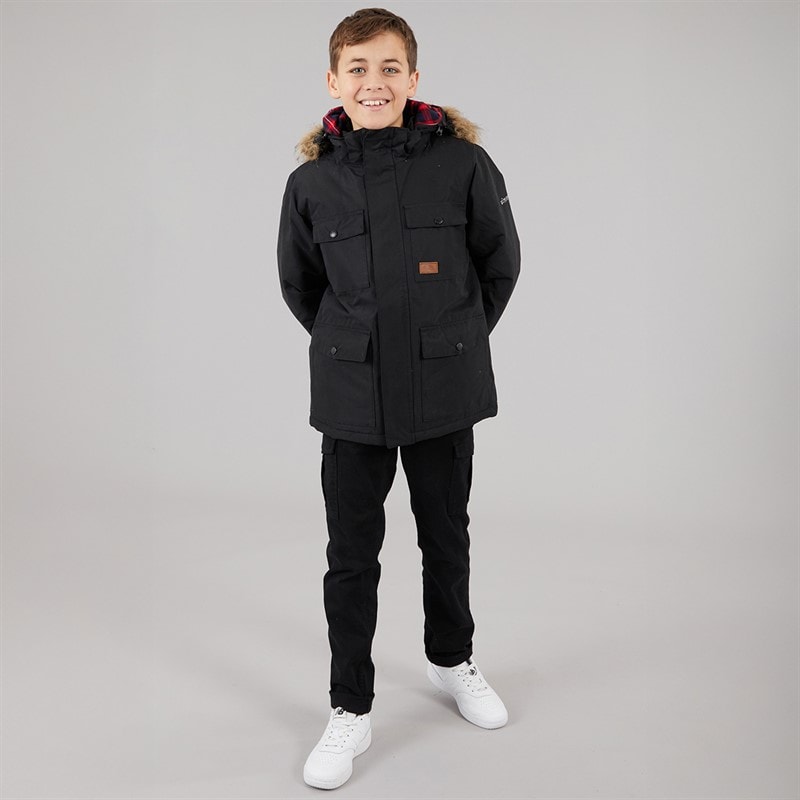 Trespass Junior Drenge Upsider Isoleret Vandtæt Parka Sort - Billede 4