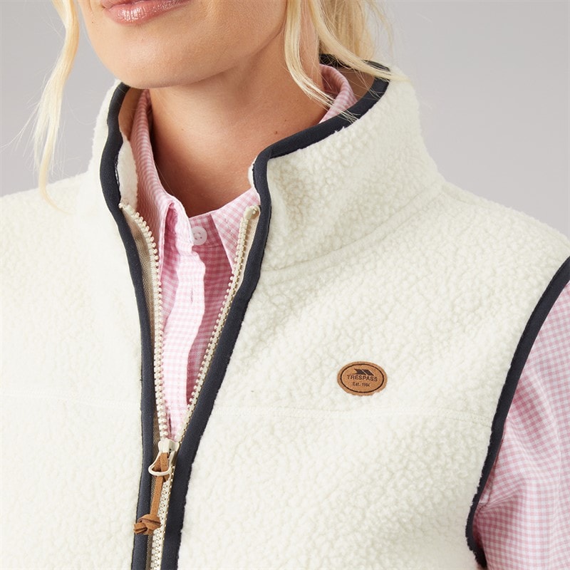 Trespass Dame Pleasance Fuldt lynlås Fleece Vest Spøgelse - Billede 5