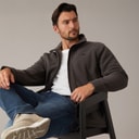 Trespass Herre Bernal Lynlås Fleece Jakke Carbon