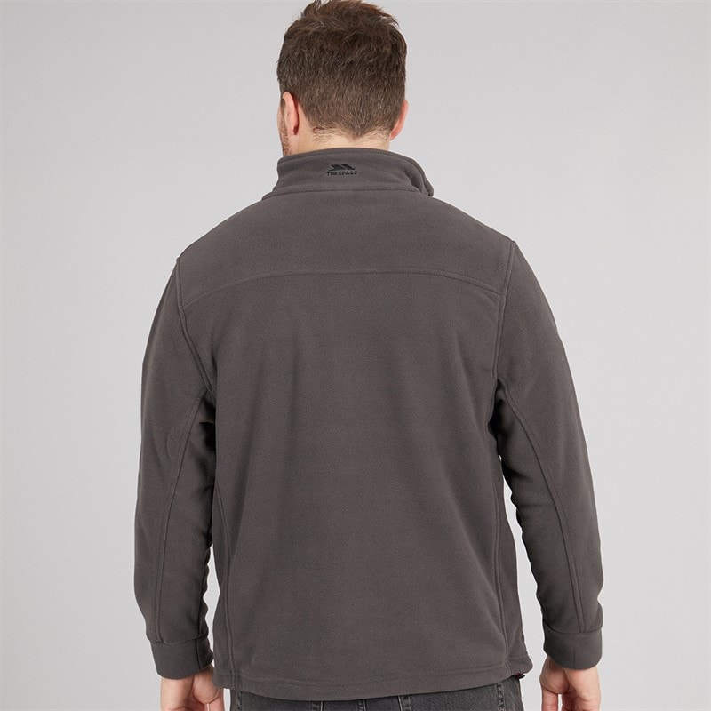 Trespass Herre Bernal Lynlås Fleece Jakke Carbon - Billede 2
