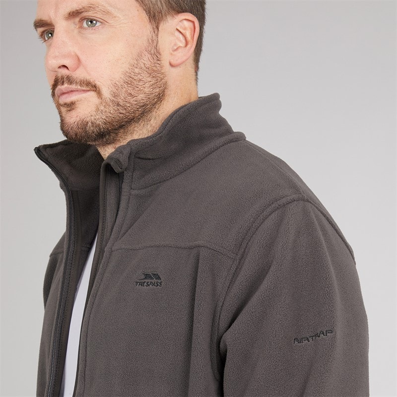 Trespass Herre Bernal Lynlås Fleece Jakke Carbon - Billede 3