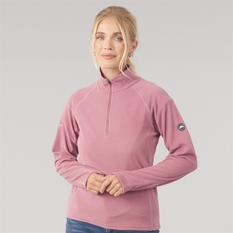 Trespass Dame Shiner 2 1/2 Zip Mikro Fleece Falmet rose - Billede 3