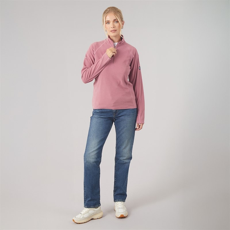 Trespass Dame Shiner 2 1/2 Zip Mikro Fleece Falmet rose - Billede 4
