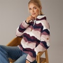 Trespass Dame Clodagh bjergprint 1/2 lynlås fleece Lilla