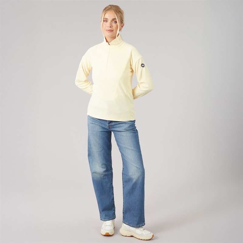 Trespass Dame Shiner 2 1/2 Zip Mikro Fleece Creme - Billede 4