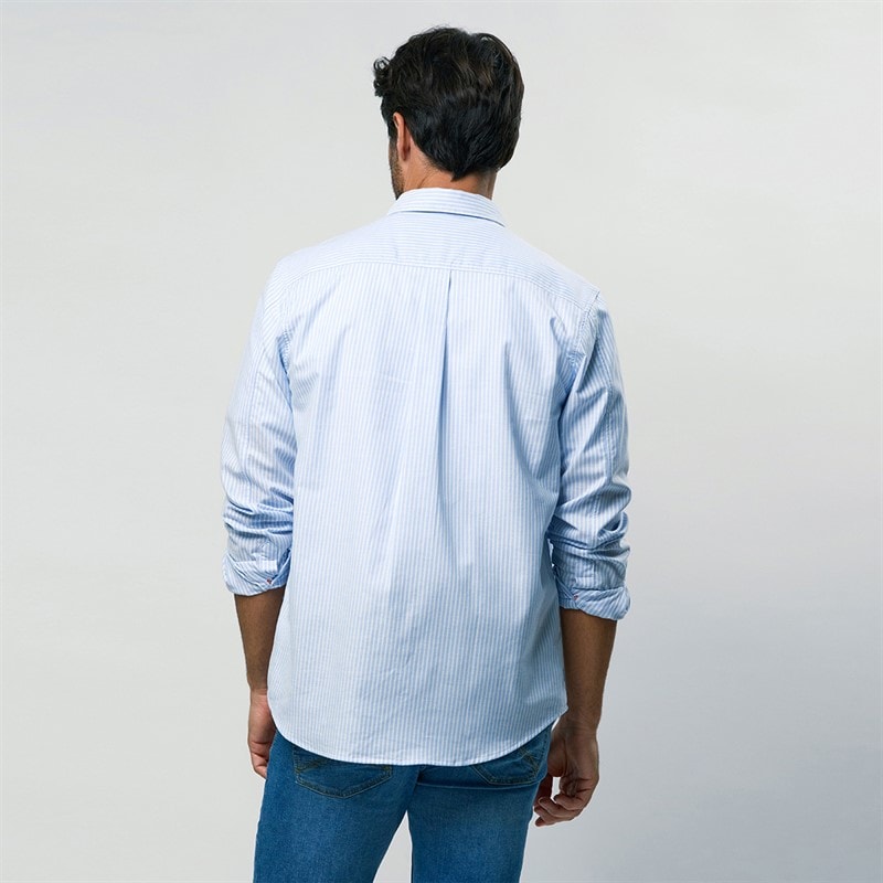 MCS Herre Greg Skjorte Light Blue Stripe - Billede 2