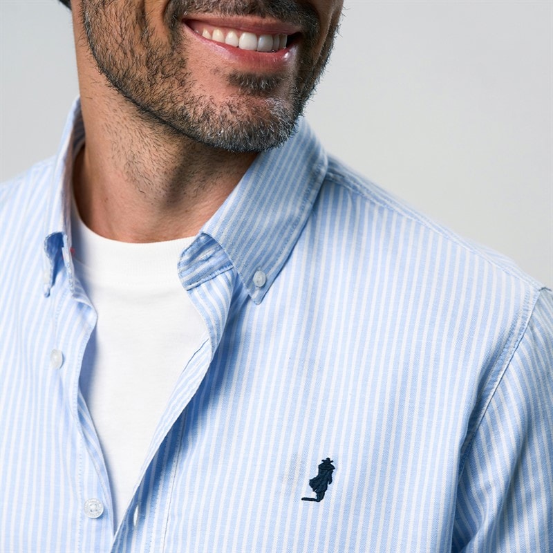 MCS Herre Greg Skjorte Light Blue Stripe - Billede 3