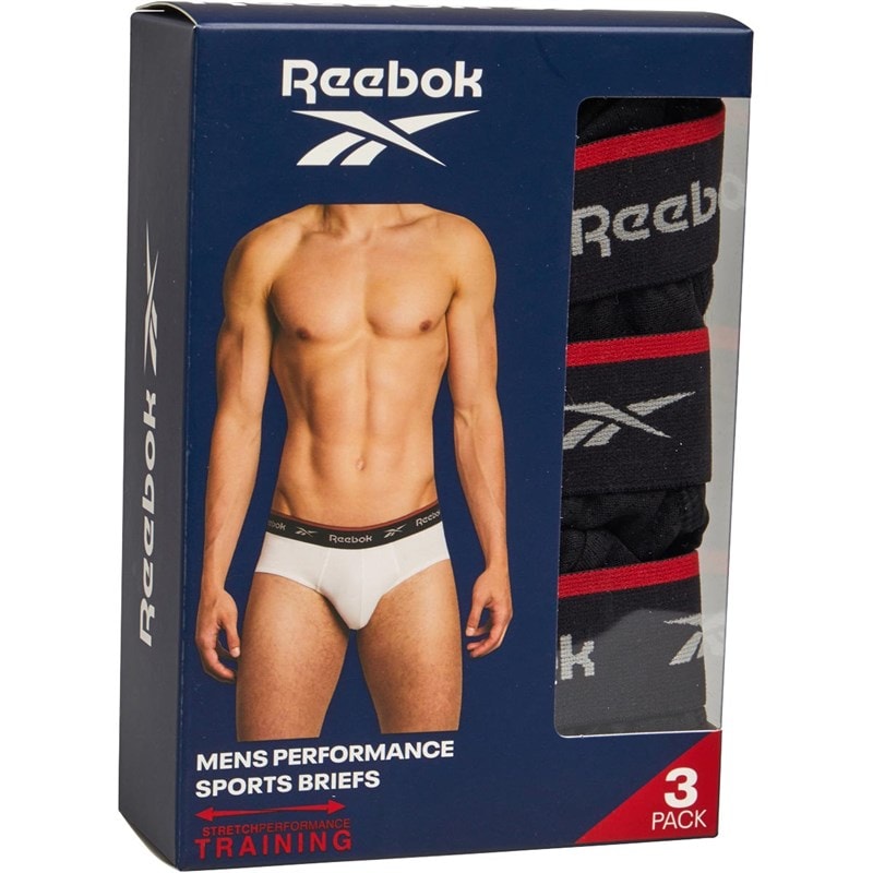 Reebok Herre Wiggins Performance 3-pak Slips Sort - Billede 2